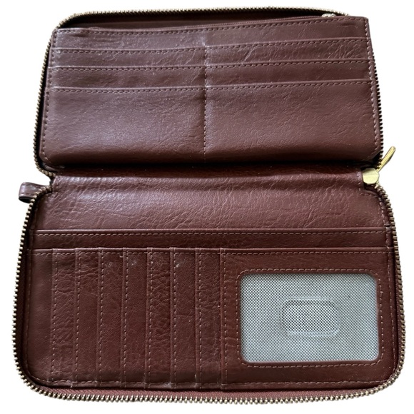 Fossil Chestnut Leather Wallet with Gold Accent - Picture 5 of 8